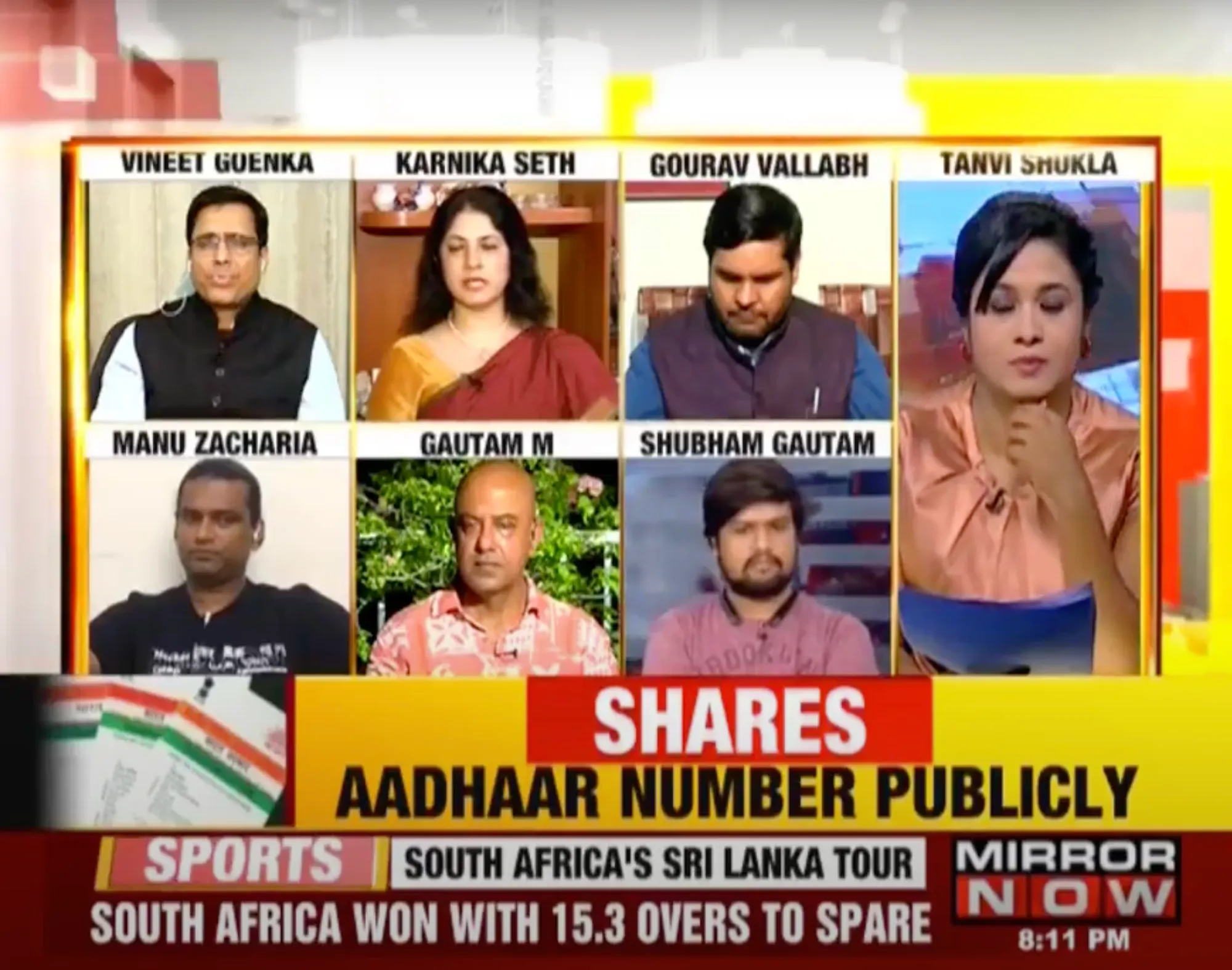 Live Debate on Aadhaar Security